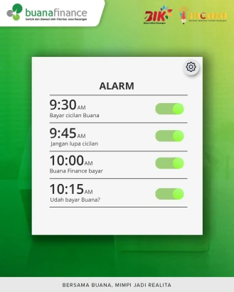Jangan lupa setelah gajian, bayar cicilan Buana Finance, ya! Kalau perlu, pasang alarm pengingat setiap 15 menit 😆

#BuanaFinance #GENCARKAN
#BulanInklusiKeuangan