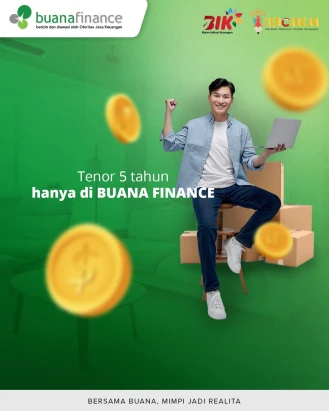 Yup! Di Buana Finance, tenornya 5 tahun lho! Jadi cicilan per bulan kamu akan lebih rendah. Otomatis bikin dompet tiap bulan agak lega, kan?

#BuanaFinance #GENCARKAN
#GerakanNasionalCerdasKeuangan